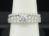 Solitaire Round Diamond Bridal Set White Gold Engagement Wedding Ring 1.40 Ct.