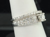 Solitaire Round Diamond Bridal Set White Gold Engagement Wedding Ring 1.40 Ct.