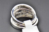 Diamond Trio Set 10K White Gold Round Engagement Ring Wedding Band 0.25 Ct