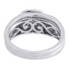 Diamond Flower Engagement Wedding Ring White Gold Solitaire Bridal Set 0.39 Tcw
