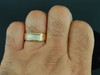 Flower Diamond Trio Set 14K Yellow Gold Round 3 Piece Matching Wedding Ring