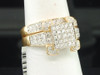 Diamond Bridal Engagement Ring Wedding Band 14K Yellow Round Cut Set 1.01 Ct.