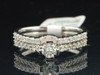 14K White Gold Round Cut Solitaire Diamond 2 Piece Engagement Bridal Set .54 Ct.