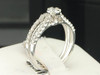 14K White Gold Round Cut Solitaire Diamond 2 Piece Engagement Bridal Set .54 Ct.