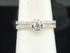 14K White Gold Round Cut Solitaire Diamond 2 Piece Engagement Bridal Set .54 Ct.