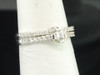 14K White Gold Round Cut Solitaire Diamond 2 Piece Engagement Bridal Set .54 Ct.