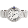 Montre Ballon Bleu de Cartier pour homme avec grand diamant entièrement chargé de 42 mm, 14,50 ct.