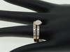 14K Yellow Gold Princess Cut Diamond Engagement Ring Bridal Set 0.87 CT