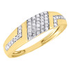 Diamond Trio Set 10K Yellow Gold Ladies Engagement Ring Mens Wedding Band .80 Ct