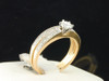 Solitaire Diamond Engagement Ring 14K Gold Round Cut Wedding Bridal Set 0.51 Ct.