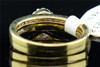 Ladies 10K Yellow Gold Round Diamond Engagement Ring Flower Bridal Set 0.54 ct.