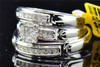 14K White Gold Ladies Diamond Engagement Trio Set Ring Mens Wedding Band .30 Ct.