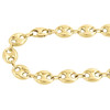 Cadena de eslabones Gucci hueca 3d de oro amarillo real de 10 k, collar de 12 mm, 22-30 pulgadas