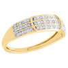 10K Yellow Gold Genuine Round Diamond Engagement Ring Dome Wedding Band 1/10 CT.