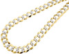 Real 10K Yellow Gold Solid Diamond Cut Cuban Link Chain 11.50mm Necklace 20"-30"