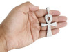 Diamond Ankh Pendant Mens 10K White Gold Round Cut Egyptian Cross Charm 2.14 CT.