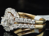 Solitaire Engagement Ring Diamond Bridal 14K Yellow Gold Wedding Set 1.45 Ct.