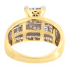 Diamond Engagement Wedding Ring Ladies 10K White & Yellow Gold Princess Cut 1 Ct
