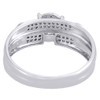 Diamond Trio Set 10K White Gold Ladies Engagement Ring Mens Wedding Band .35 Ct.