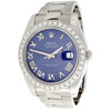 Mens DateJust II Rolex 116300 Diamond Watch 41mm Blue Roman Numeral Dial 3 CT.