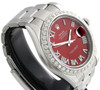 Mens DateJust II Rolex 116300 Diamond Watch 41mm Red Roman Numeral Dial 3 CT.