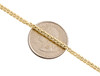 Real 10K Yellow Gold Round 3D Spiga Link Chain 2.25mm Unisex Necklace 18-24 Inch