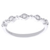 10K White Gold Diamond Anniversary Ring Stackable Milgrain Wedding Band 1/8 CT.