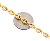 Real 10K Yellow Gold Fancy 3D Hollow Puff Gucci Link 6.50mm Bracelet 7- 8 Inch