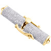 10K Yellow Gold Diamond 3D Style Box Clasp Lock For 4mm Chain / Necklace 1.50 CT