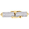 10K Yellow Gold Diamond 3D Style Box Clasp Lock For 4mm Chain / Necklace 1.50 CT