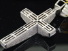 Diamond Domed Cross Pendant Mens 10K White Gold Pave Designer Charm 2.53 Tcw.