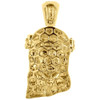 Yellow Diamond Teardrop Jesus Face Pendant Mens Gold Charm 1 Ct.