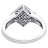 10K White Gold Cluster Diamond Square Infinity Right Hand Cocktail Ring 0.15 CT.