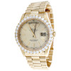 Mens 18K Yellow Gold 36mm Rolex Day-Date President 18038 Diamond Watch 3.50 CT.