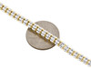 10K Yellow Gold 4.8mm Diamond Cut 3D Round Rice Bead Italian Necklace Chain 30"