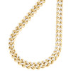 10K Yellow Gold 3D Diamond Cut Hollow Franco Box Chain 7mm Necklace 24-30 Inch