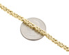 Bracelet à maillons byzantin creux en or jaune véritable 10 carats pour homme 3 mm | 9"
