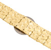 Ausgefallenes Gliederarmband aus echtem 10-karätigem Gelbgold im Nugget-Erz-Stil, 17 mm | 9"