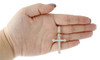 10K Yellow Gold Real Diamond Mini Cross Pendant 2" Mens Pointed Charm 1/4 ct.