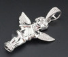 Diamond Mini Angel Pendant Mens .925 Sterling Silver Pave Charm .20 Ct. w/ Chain