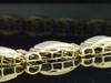 Mens 10K Yellow Gold Genuine Diamond Statement Fancy Link Pave Bracelet 4 CT.