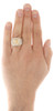 10K Yellow Gold Diamond Jesus Face Tier Step Shank Pinky Ring 16mm Band 1 CT.