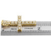 10K Yellow Gold Real Diamond Statement Cross Pendant 1.75" Prong Set Charm 1 CT.