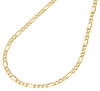 Real 10K Yellow Gold Solid Figaro Chain 2.50mm Necklace Lobster Clasp 16-26 Inch