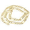 Real 10K Yellow Gold Solid Figaro Chain 9.50mm Necklace Lobster Clasp 22-30 Inch