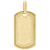 Real 10K Yellow Gold 2.3 Grams Mini Dog Tag Army Military Pendant 1.20" Charm