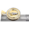 Diamond Jesus Medallion Pendant 10K Yellow Gold Round Greek Key Charm 0.83 Tcw.