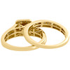 10K Yellow Gold Diamond Trio Set Matching Square Engagement Ring & Band 3/4 Ct.
