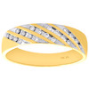 14K Yellow Gold Diamond Trio Set Matching Flower Engagement Ring & Band 0.88 Ct.