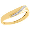 10K Yellow Gold Diamond Trio Set Halo Engagement Ring + Wedding Band 1/5 Ct.